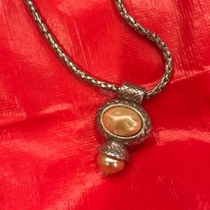 Gold/silver/pearl Brighton necklace